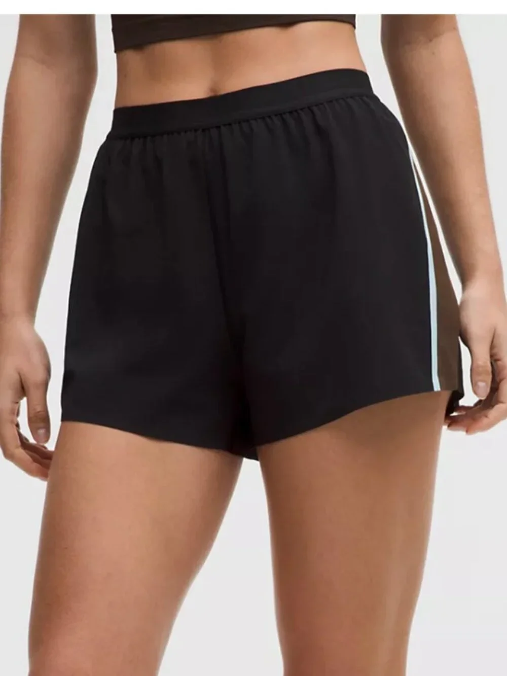 NWT High-Rise Split Short 3" Stripe - Picture 1 of 7